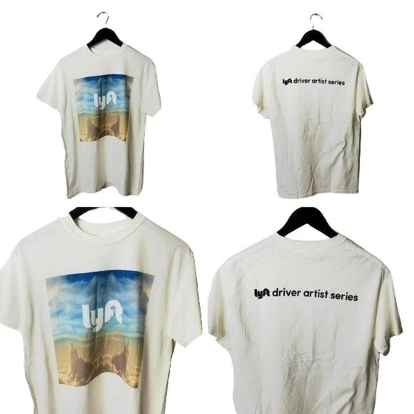 Lyft T Shirt Driver Artist Series Graphic Tee Short Sleeve Double SIded  M - Picture 2 of 7